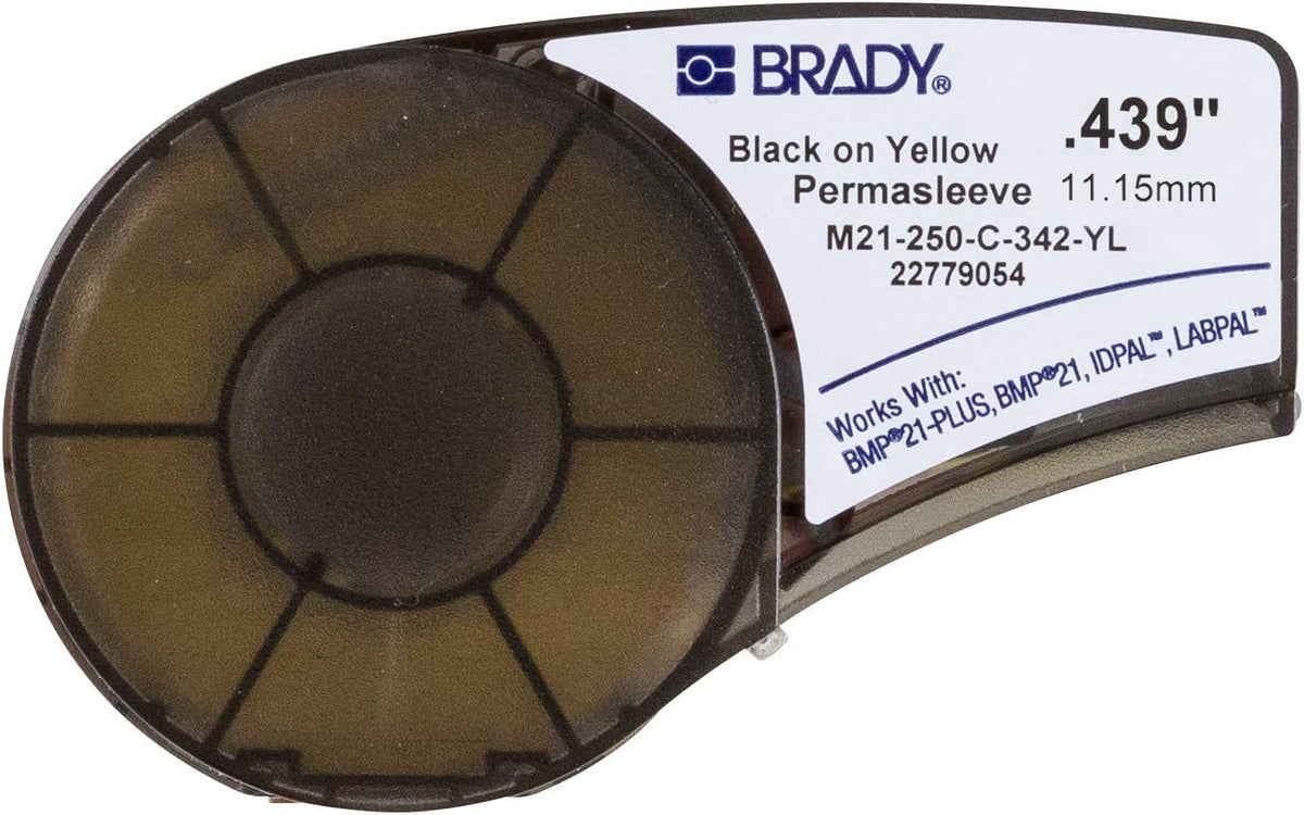 Black on Yellow Heat Shrink Tubing, .335" Width, 7' Length, Pack of 2 Z751