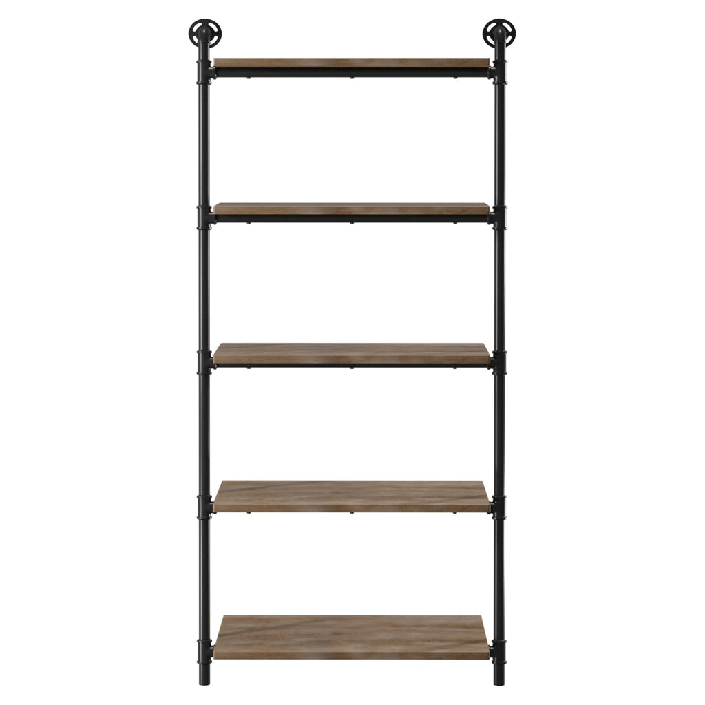 5-Tier Leaning Ladder Shelf Natural Tone Z559890