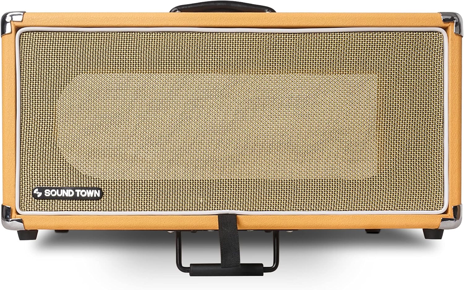 Vintage 2U Amp Rack Case with Rubber Feet, Dust Cover, Kickstand, Orange U5709