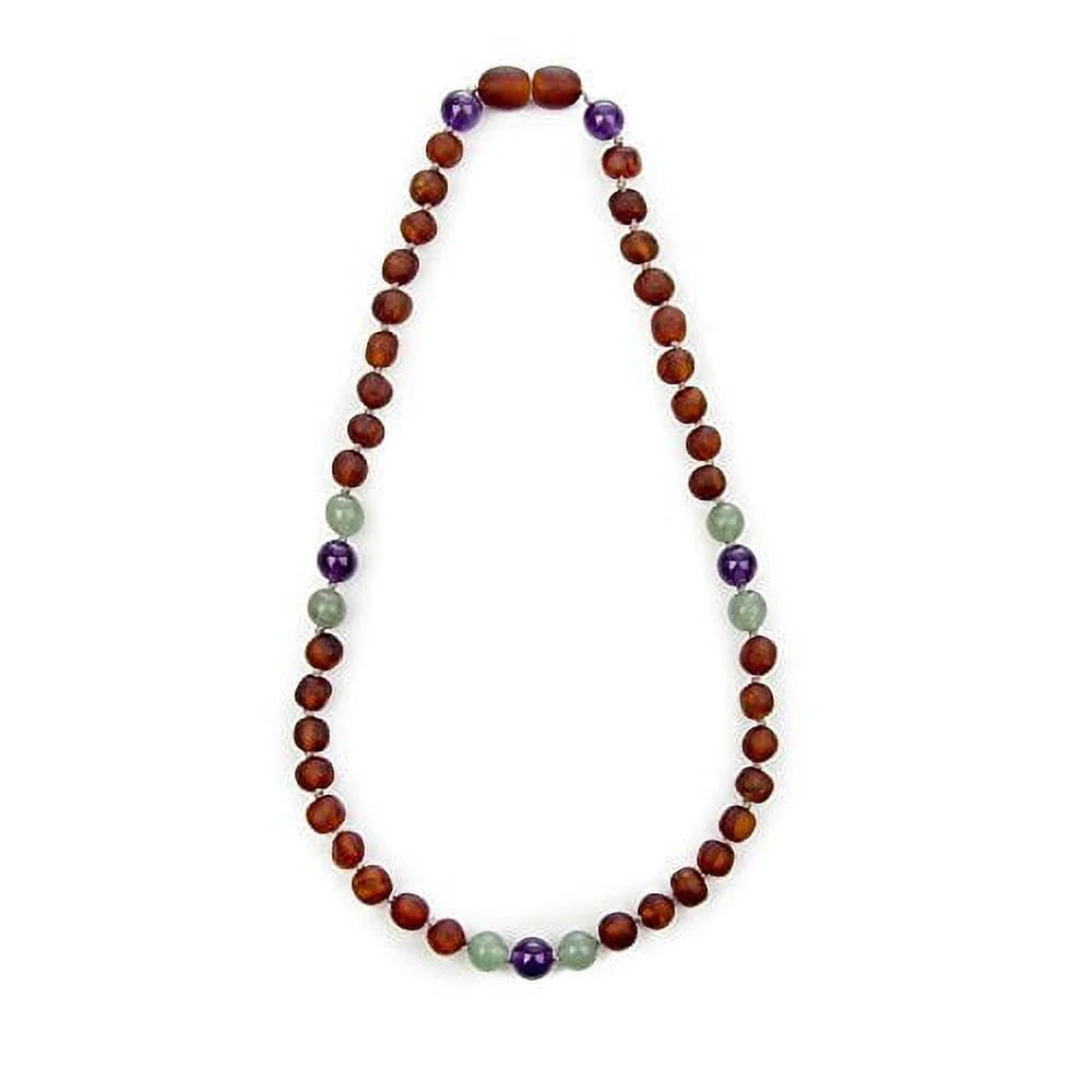 Baltic Amber Necklace, Polished Handmade, Raw Cognac, 12-12.5 Inches R8630