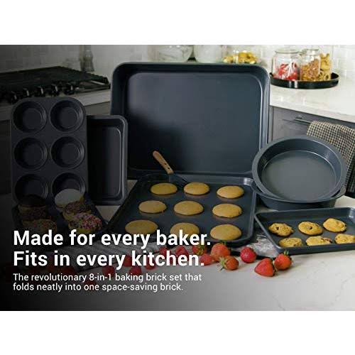 8 Piece Nonstick Carbon Steel Baking Pan Set Z85891
