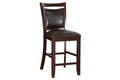 Set of 6 Faux Leather Counter Height Dining Chairs B4433