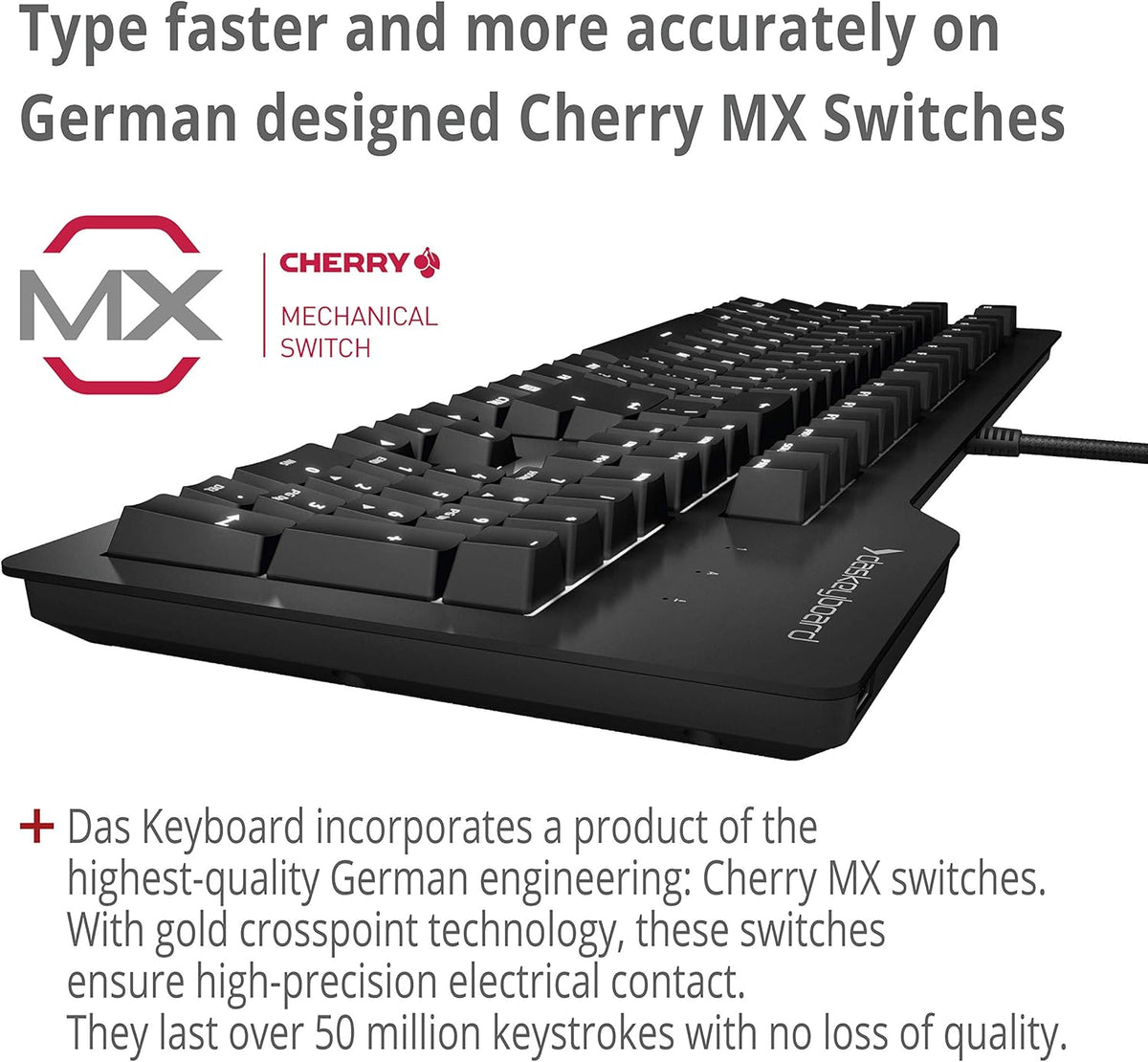 Black Wired Mechanical Keyboard with Cherry MX Brown Switches Z987047