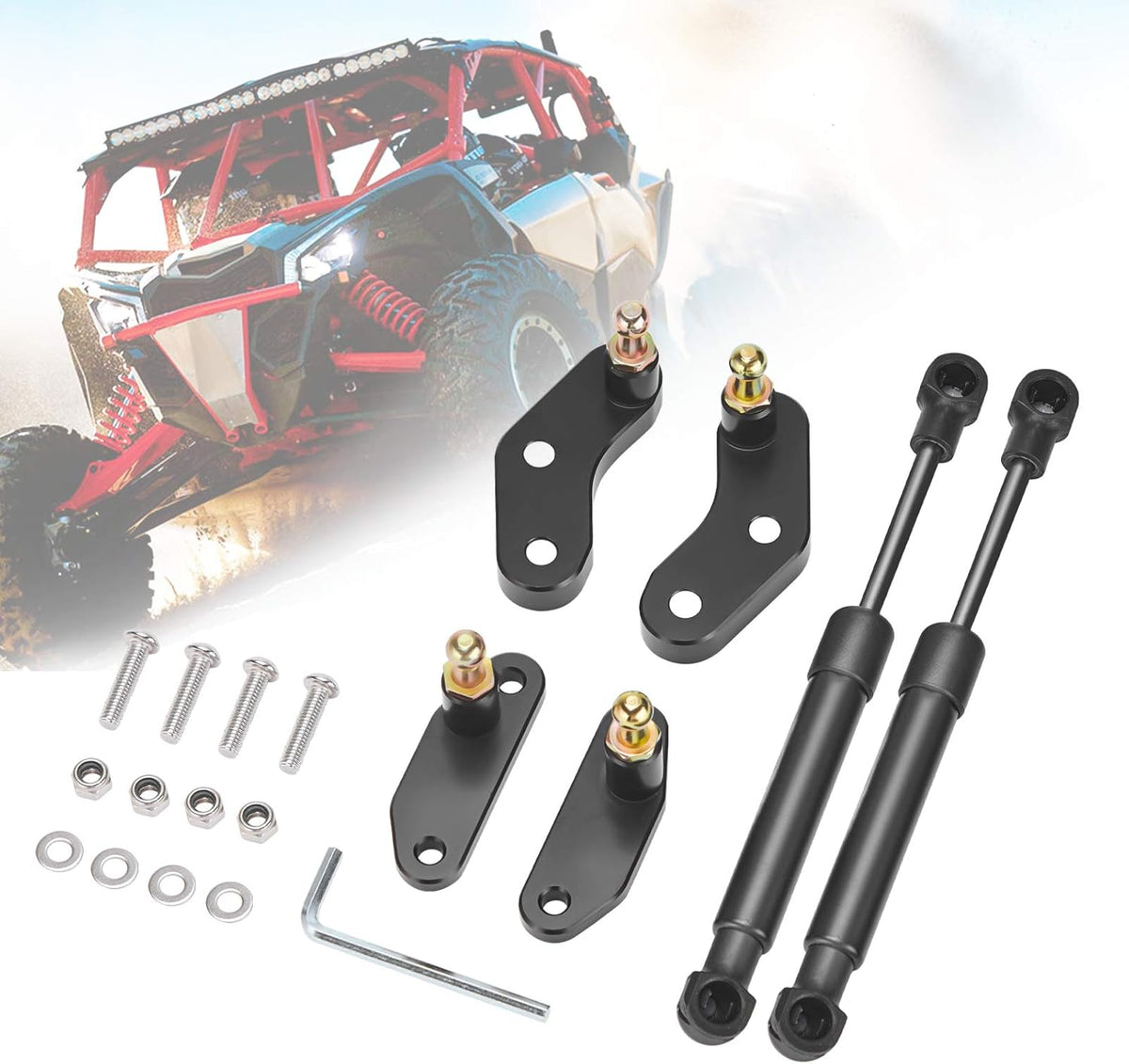 Red Pack of 2 Door Shocks Struts Z306