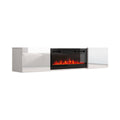 White Wall Mounted Electric Fireplace TV Stand H747459