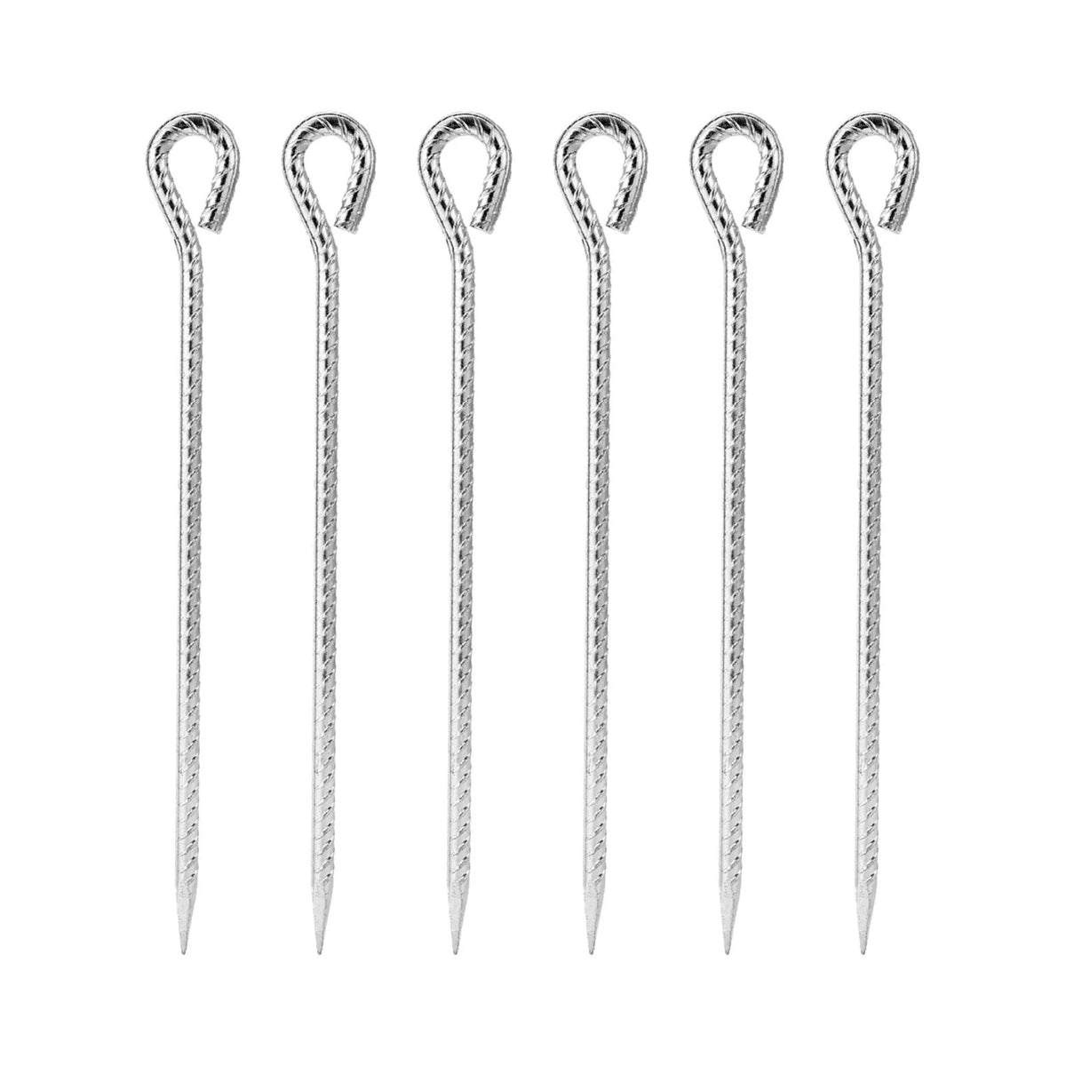 6 Pieces Tent Stakes Pegs with Hook 35CM V7178