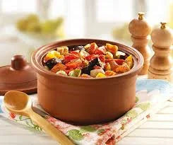 Set of 6 Terracotta Clay Serving Bowls N840129