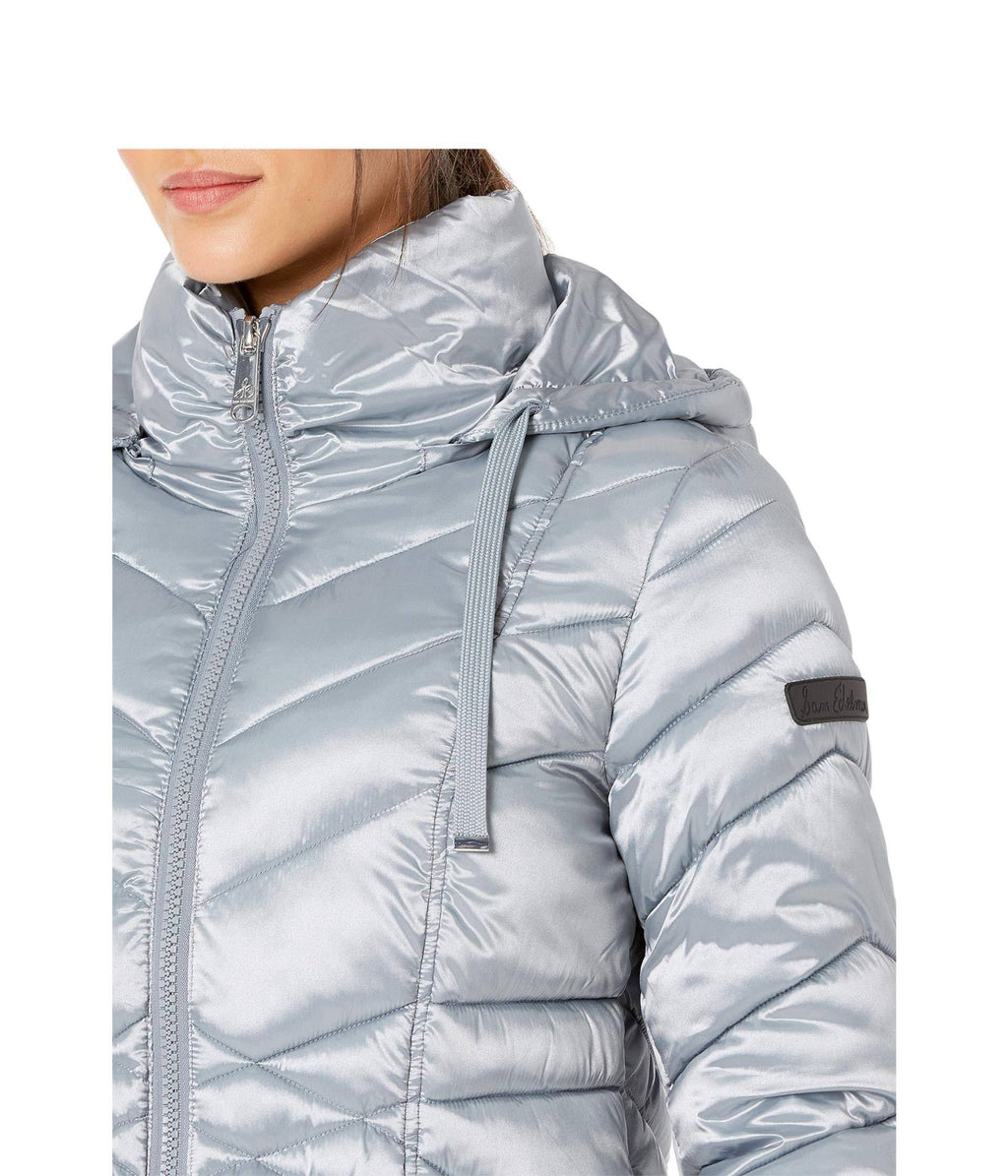 Grey Hooded Puffer Coat I442876