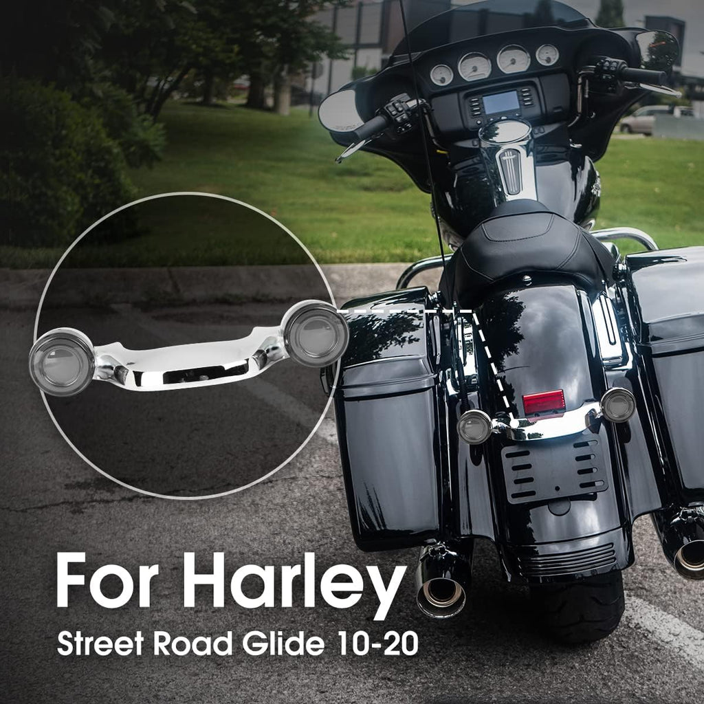 Front Turn Signal Light Kit & LED Taillight with License Plate Illumination + Rear Turn Signal Light Bar Bullet Style Blinker Indicator T48359