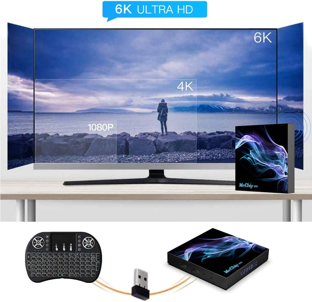 Android TV Box 4GB RAM 32GB ROM with Backlit Keyboard Pack of 2 Q78747