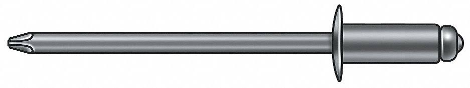 Blind Rivet, 3/16 Dia, 0.925 L, pk250 Y509