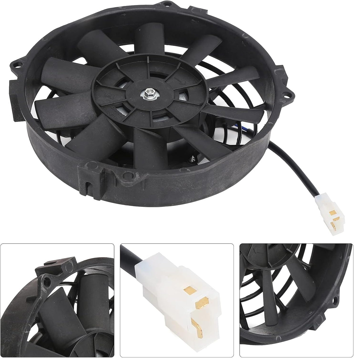8in Slim Electric Cooling Fan Radiator 24V 80W 600CFM Pack of 2 K609549