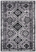 Grey / Black Vintage Rug P5558