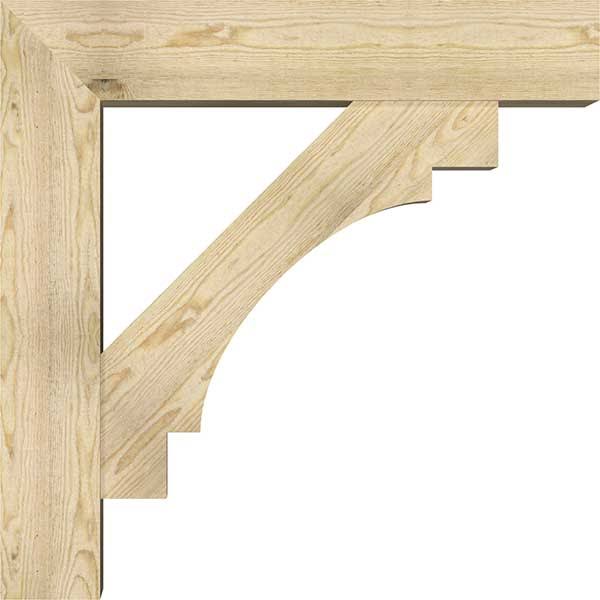 8x22W x 36x22D x 36x22H Douglas Fir Bracket with Offset Brace K261