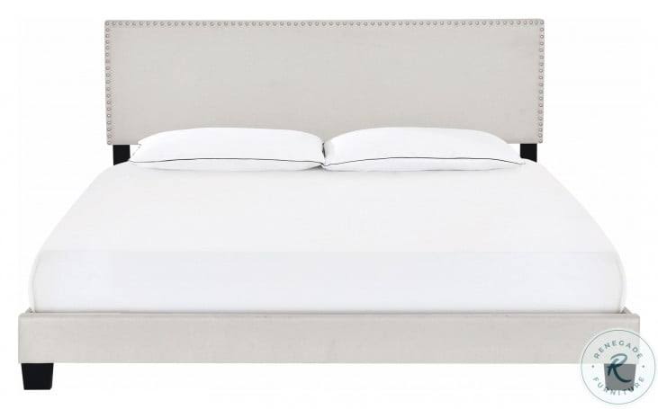 Queen Nail Trim Bed - Fog Gray B84932