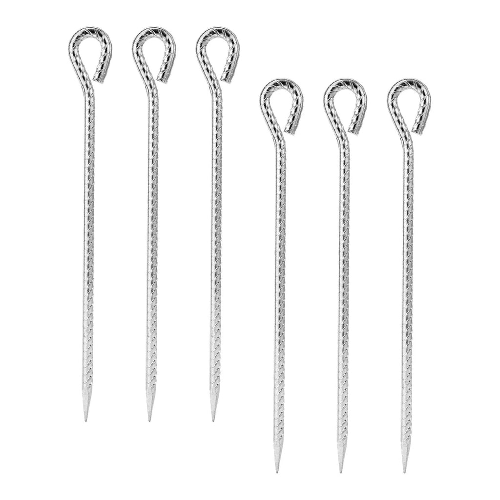 6 Pieces Tent Stakes Pegs with Hook 35CM V7178
