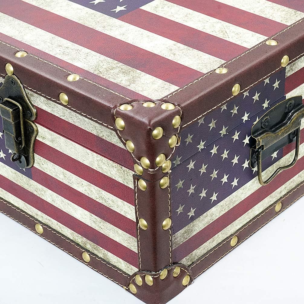 Large Vintage Wooden Storage Trunk I4515