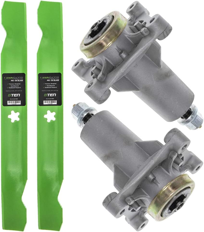 Deck Blade Spindle Kit Set Combo for Husqvarna Tractor Mower, Pack of 2 C763
