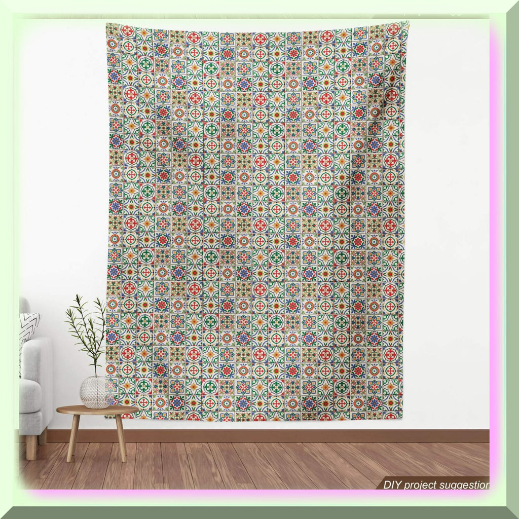 Beige Fabric with Floral Leaves, 2 Yards N42701