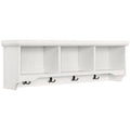 Distressed White Storage Shelf W6171