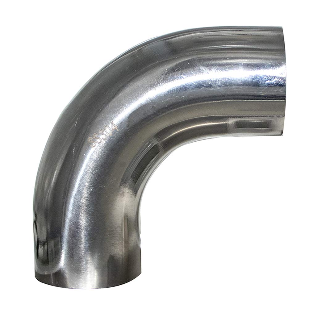 Stainless Steel 90 Degree Mandrel Bend Exhaust Elbow, Pack of 2 V12327