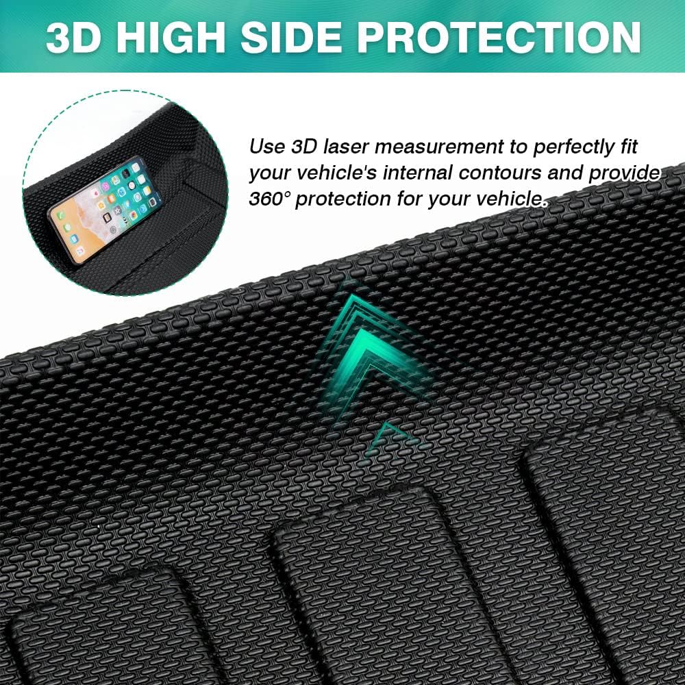 Cargo Liner for 2020 2021 2022 Hyundai Palisade, All Weather Rear Trunk Floor Mat, Pack of 2 X116069