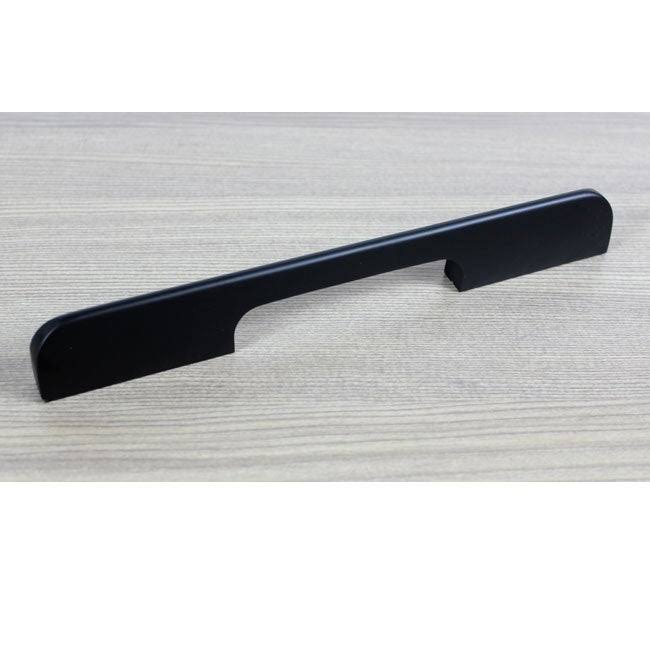 8-Inch Solid Matte Black Cabinet Bar Pull Handle (Case of 10) U64669