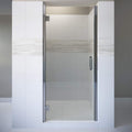 Frameless Swing Shower Door Clear Glass Chrome Finish L413
