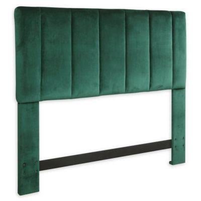 King Velvet Headboard in Green L294