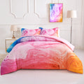 Gradient Abstract Marble Reversible Full/Queen Comforter Set, 3 Pieces N610033