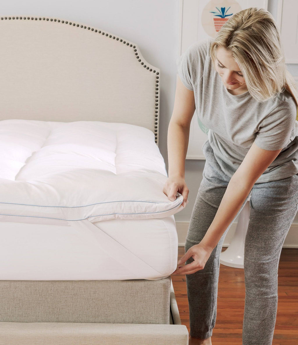 Queen Memory Foam and Fiber Mattress Topper N209849