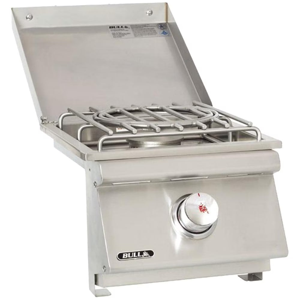 Propane Gas Side Burner with Stainless Steel Lid T2548
