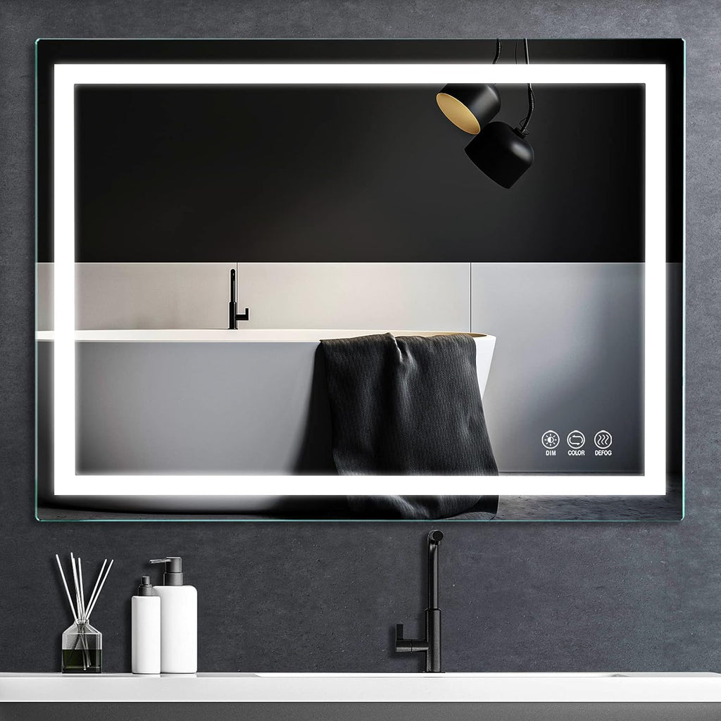 Wall Mounted LED Bathroom Mirror with Anti-Fog, Dimmable M313