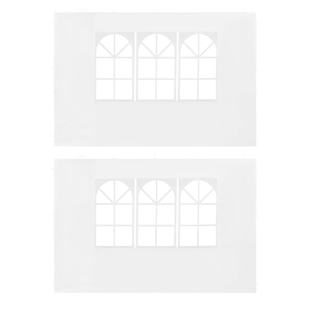 Party Tent Sidewall 2 pcs with Window PE White N144
