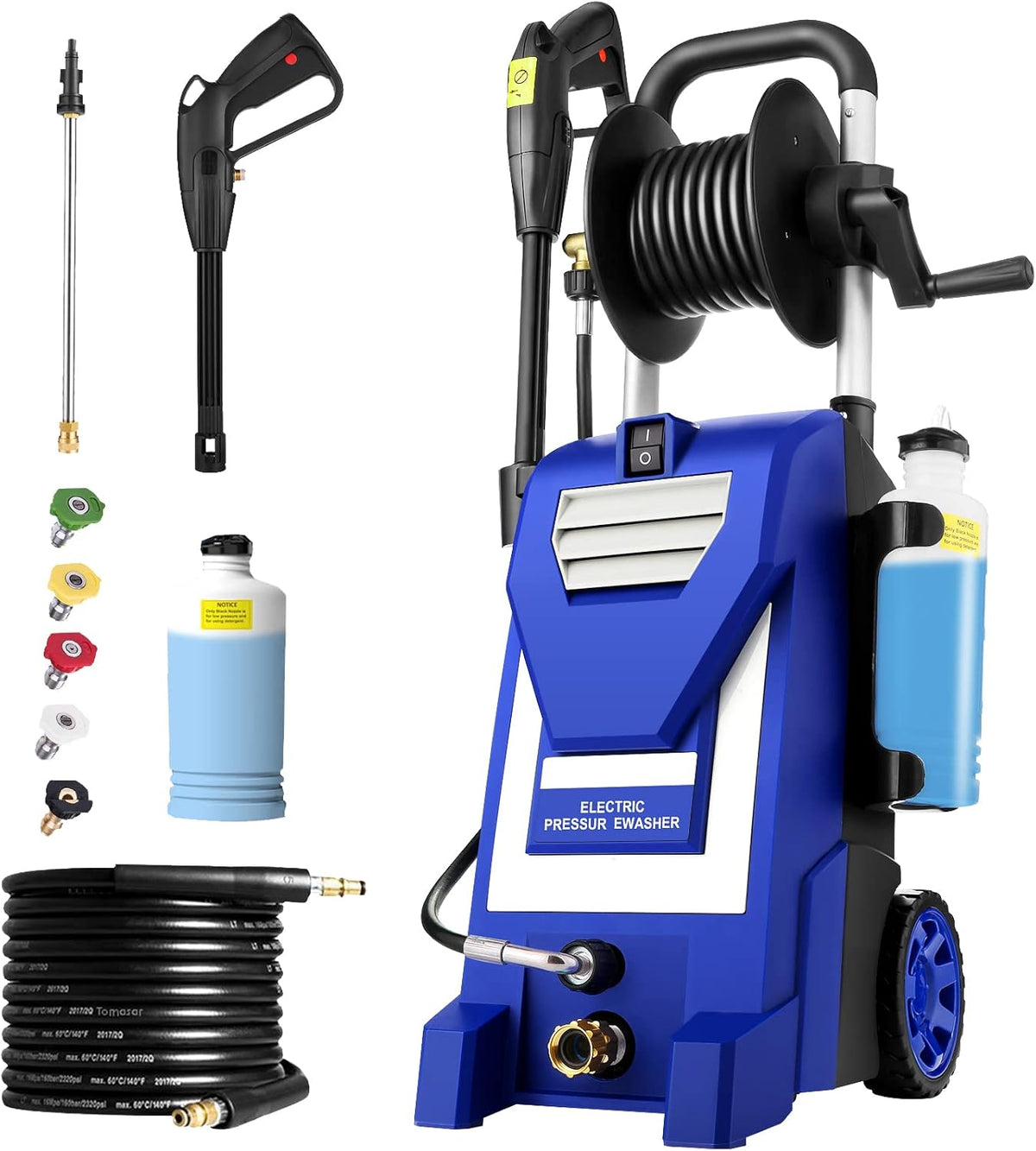 2200PSI Electric Pressure Washer 1.9GPM with 5 Nozzles Y702