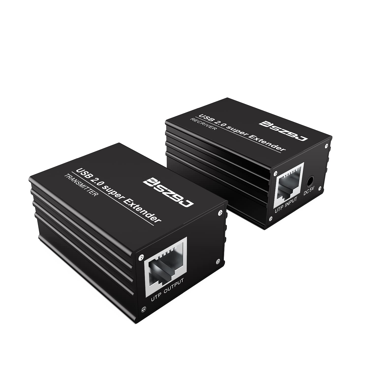 USB Extender over RJ45 Cat5E/6 with Power Adapter, 2 USB2.0 Output, Pack of 2 R111