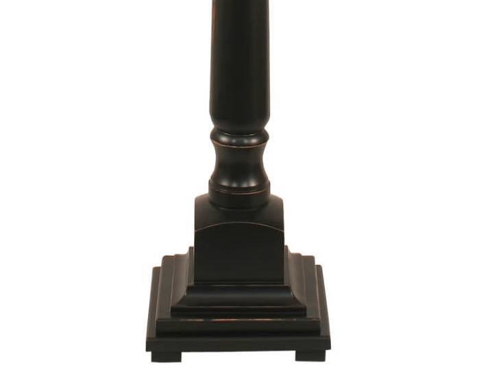 Distressed Black Square Candlestick Floor Lamp 64 in B7154