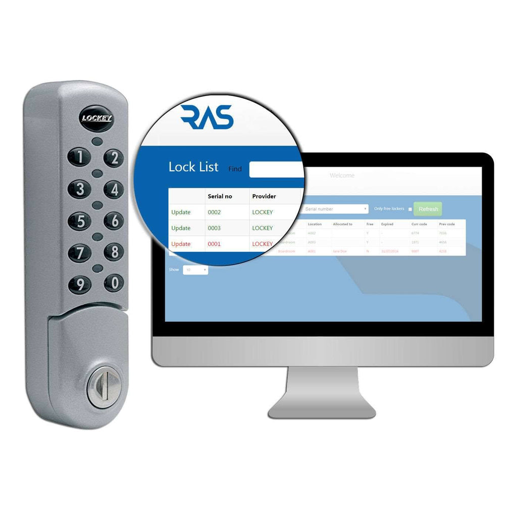 White Digital Combination Electronic Cabinet Lock A6913
