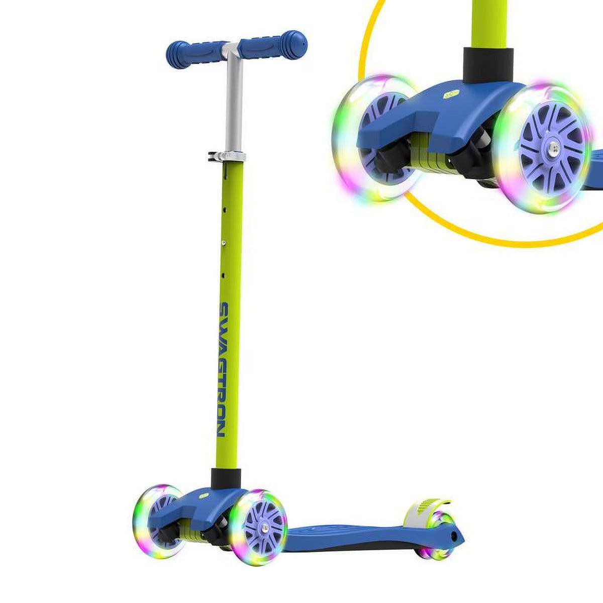 3-Wheel Kids Scooter with Light-Up Wheels Height-Adjustable J96729