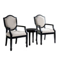 Black 3-Piece Table and Chair Set I6004