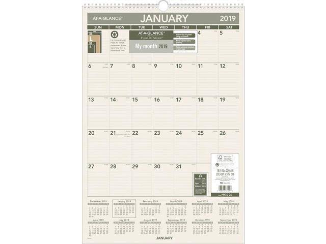 Recycled Monthly Wall Calendar M20308
