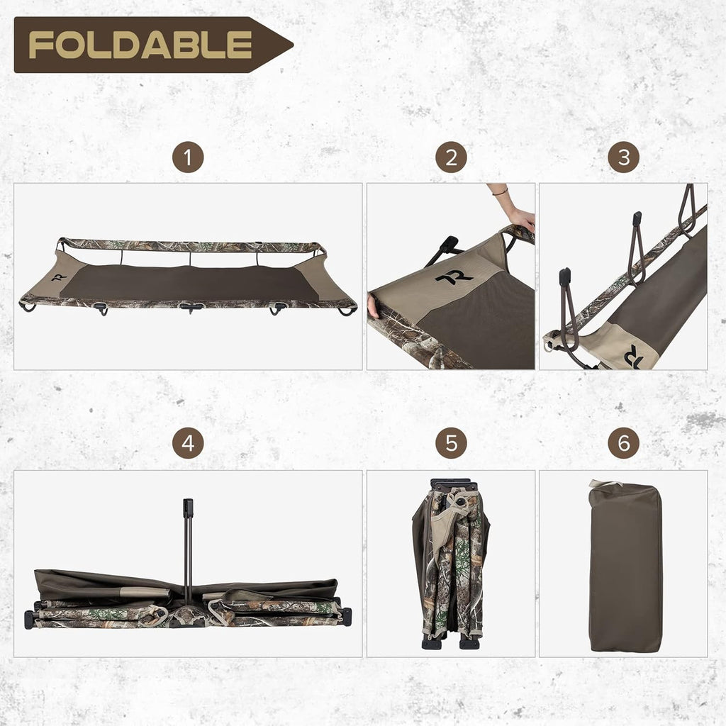 Camo Foldable Camping Cot with Carry Bag W965008