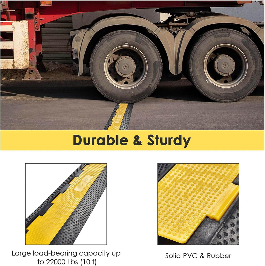 2 Channel Rubber Cord Protector Speed Bump Pack of 2 G5661