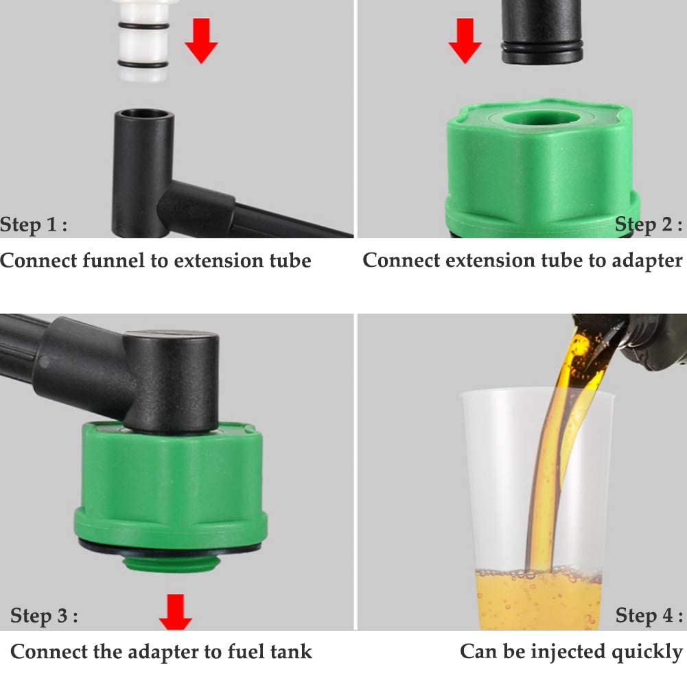 Oil Funnel Set 10Pcs Universal Car Engine Oil Funnel Adaptor Kit with Swivel Offset Extension Tube Pack of 2 K9206