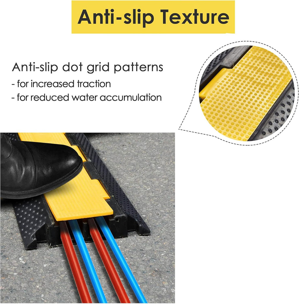 2 Channel Rubber Cord Protector Speed Bump Pack of 2 G5661