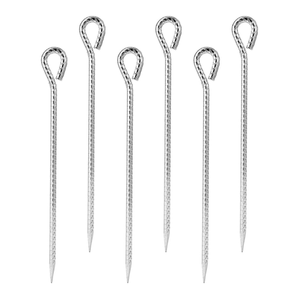6 Pieces Tent Stakes Pegs with Hook 35CM V7178