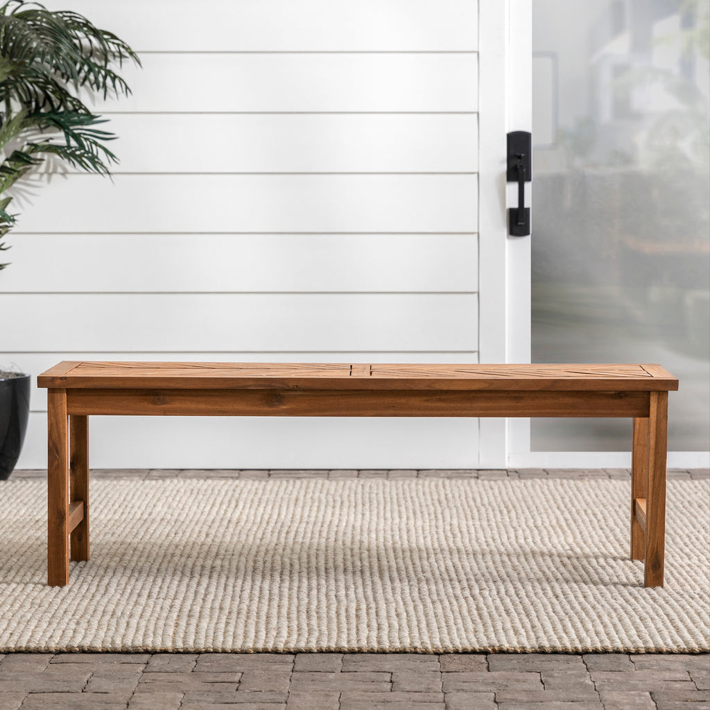 Brown Acacia Wood Bench F414271