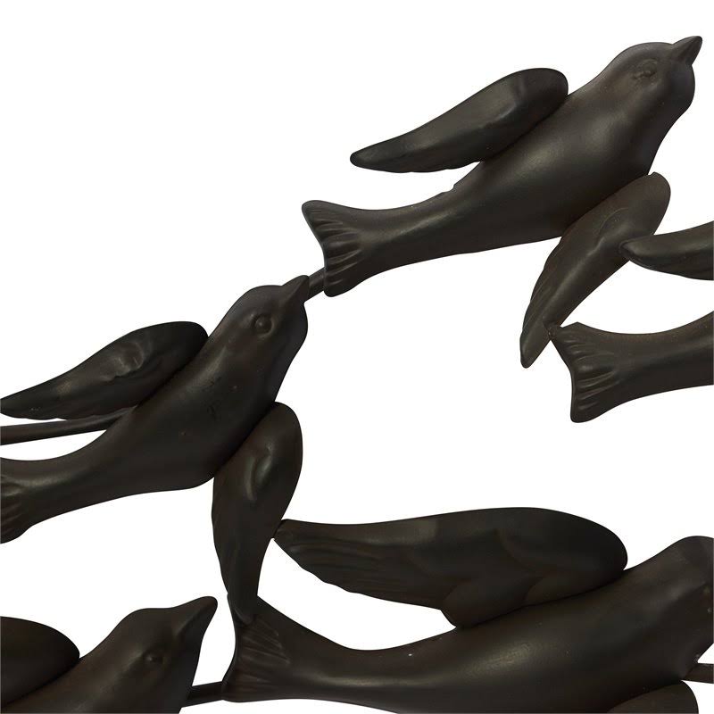 Black Metal Coastal Birds Wall Decor E678546