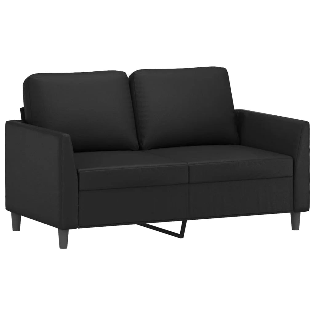Black Faux Leather 2-Seater Sofa X360894