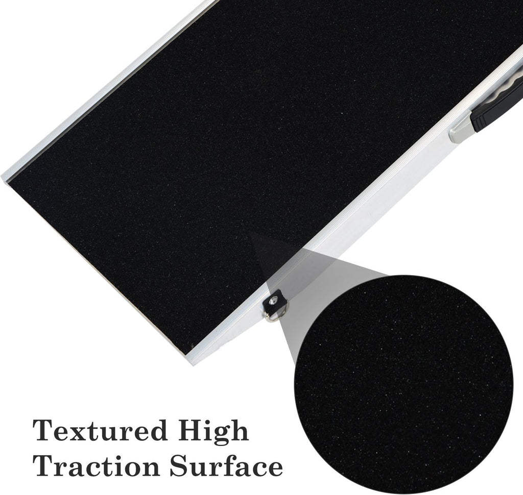 72" Portable Bi-Fold Pet Ramp with Safety Lock and Carry Handle I3699